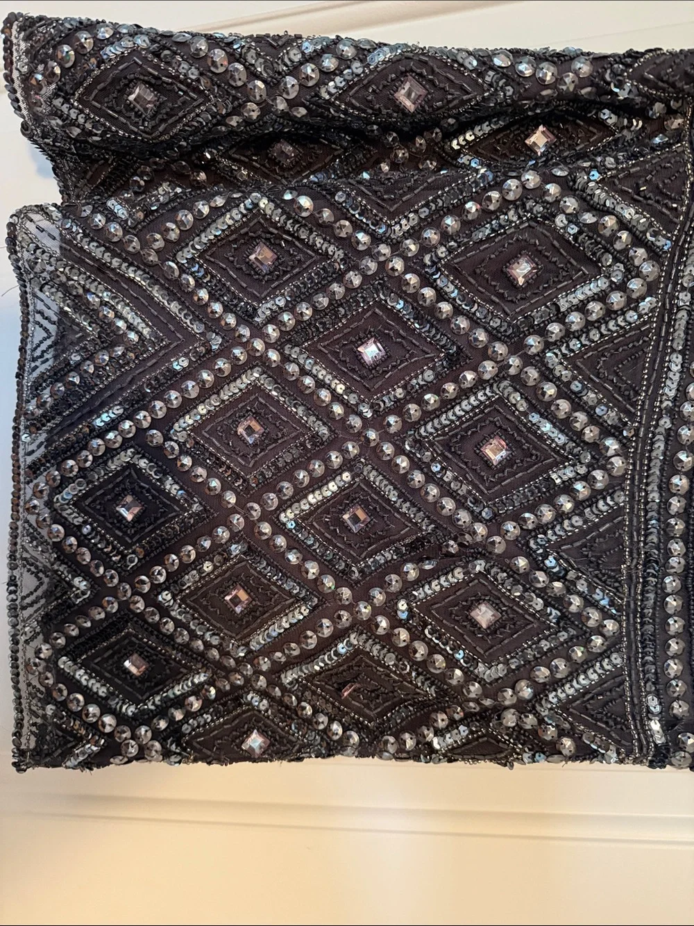 Adrianna Papell Grey Beaded Mini Dress - Picture 3 of 8